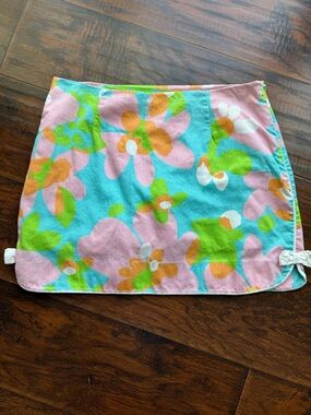 Lilly Pulitzer Turquoise Floral Print Dress with Pink Tag